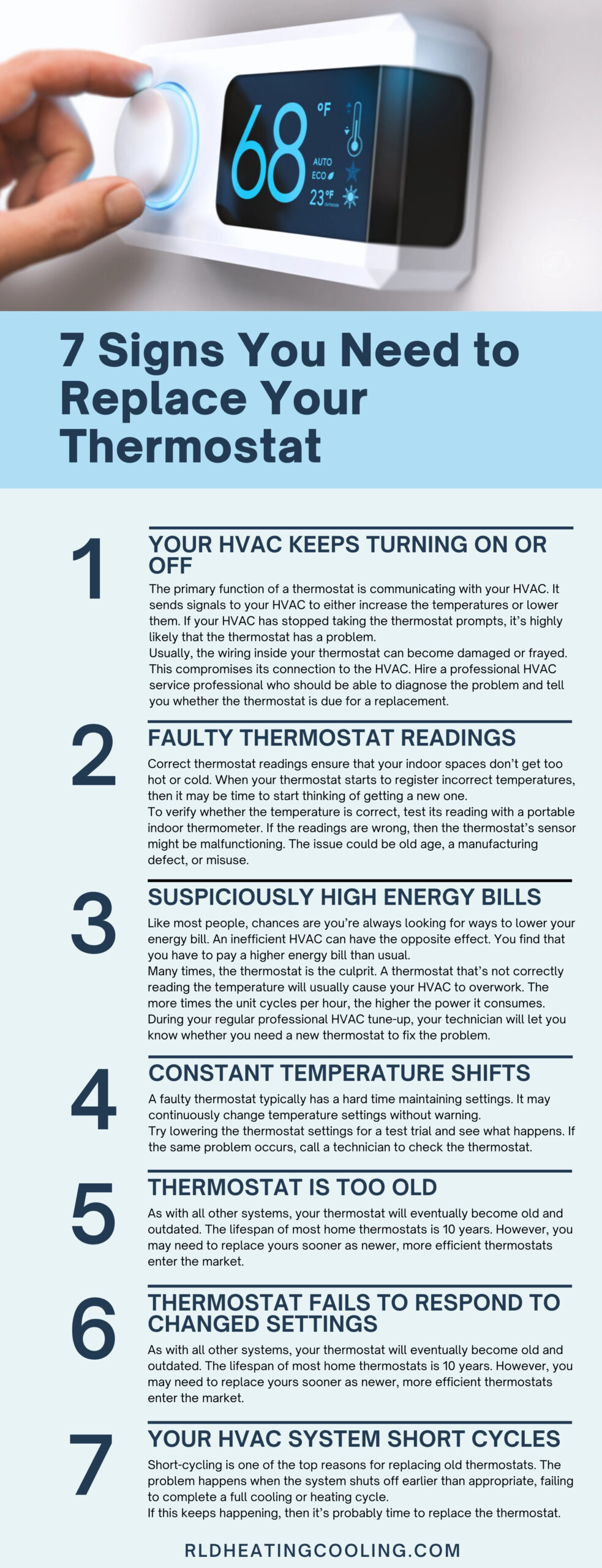 7 Signs You Need to Replace Your Thermostat Infographics